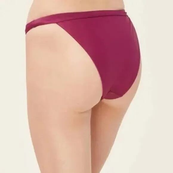 NWT Andie Swim The Caicos Bikini Hipster Bikini Bottom Wide Strap XL Plum #3556 - Picture 5 of 15